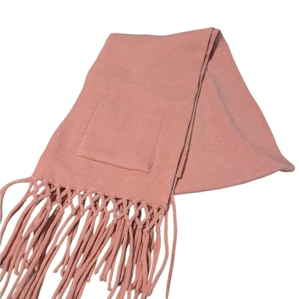 Gap think pink scarf with pockets like new great gift